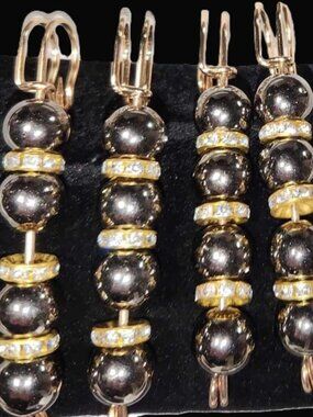 Silvertone "GUNMETAL" Horse Show BLANKET PINS for Numbers ORNAMENTS NEW in BOX